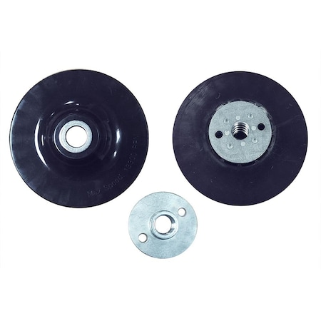 4.5 Inch Angle Grinder Backing Pad For Resin Fiber Disc With 5/8 Inch-11 Locking Nut
